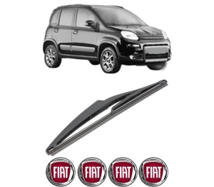 Stergator lamela spate FIAT PANDA VAN (312_, 519_) din 2012, pentru luneta auto, Valeo Silencio, din cauciuc siliconat rezistent, 4 Stickere Auto FIAT v21580