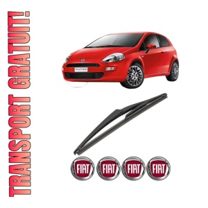 Stergator lamela spate FIAT PUNTO EVO Hatchback Van (199_) din 2009 - 2012, pentru luneta auto, Valeo Silencio, din cauciuc siliconat rezistent, 4 Stickere Auto FIAT