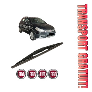 Stergator lamela spate FIAT SEDICI (189_) din 2006 - 2014, pentru luneta auto, Bosch Twin, din cauciuc siliconat rezistent, 4 Stickere Auto FIAT