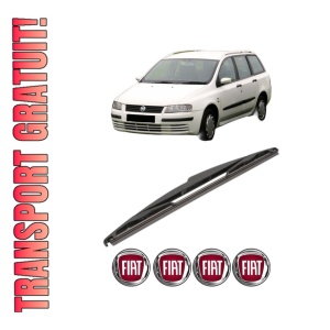 Stergator lamela spate FIAT STILO Multi Wagon (192_) din 2003 - 2008, pentru luneta auto, Valeo Silencio, din cauciuc siliconat rezistent, 4 Stickere Auto FIAT