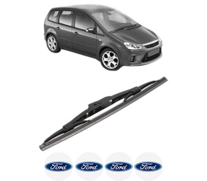 Stergator lamela spate FORD C-MAX (DM2) din 2003 - 2010, pentru luneta auto, Bosch Twin, din cauciuc siliconat rezistent, 4 Stickere Auto FORD v23545
