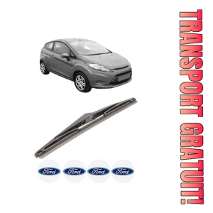 Stergator lamela spate FORD FIESTA VI (CB1, CCN) din 2008 - 2018, pentru luneta auto, Bosch Twin, din cauciuc siliconat rezistent, 4 Stickere Auto FORD
