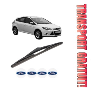 Stergator lamela spate FORD FOCUS III Hatchback Van din 2011 - 2020, pentru luneta auto, Bosch Twin, din cauciuc siliconat rezistent, 4 Stickere Auto FORD