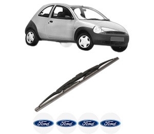 Stergator lamela spate FORD KA (RB_) din 1996 - 2008, pentru luneta auto, Bosch Twin, din cauciuc siliconat rezistent, 4 Stickere Auto FORD v23905