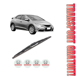 Stergator lamela spate HONDA CIVIC IX (FK) din 2012 - 2016, pentru luneta auto, Bosch Twin, din cauciuc siliconat rezistent, 4 Stickere Auto HONDA