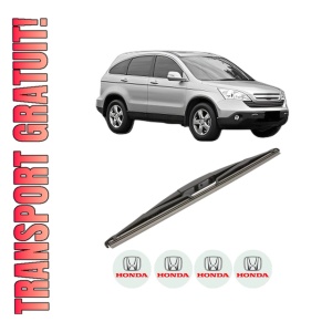 Stergator lamela spate HONDA CR-V III (RE_) din 2006 - 2012, pentru luneta auto, Valeo Silencio, din cauciuc siliconat rezistent, 4 Stickere Auto HONDA