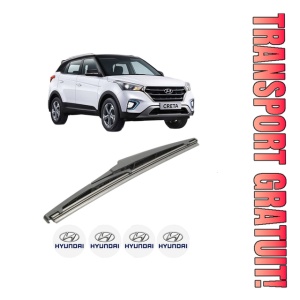 Stergator lamela spate HYUNDAI CRETA din 2016 - 2021, pentru luneta auto, Bosch Twin, din cauciuc siliconat rezistent, 4 Stickere Auto HYUNDAI
