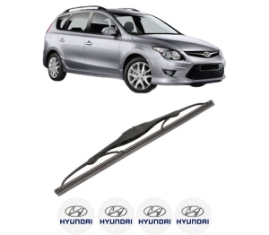 Stergator lamela spate HYUNDAI i30 Estate (GD) din 2012 - 2017, pentru luneta auto, Valeo Silencio, din cauciuc siliconat rezistent, 4 Stickere Auto HYUNDAI v19360