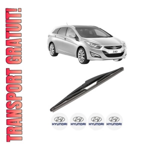 Stergator lamela spate HYUNDAI i40 I CW (VF) din 2011 - 2019, pentru luneta auto, Valeo Silencio, din cauciuc siliconat rezistent, 4 Stickere Auto HYUNDAI