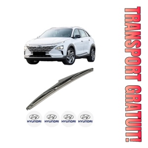 Stergator lamela spate HYUNDAI NEXO (FE) din 2018, pentru luneta auto, Bosch Twin, din cauciuc siliconat rezistent, 4 Stickere Auto HYUNDAI