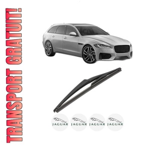 Stergator lamela spate JAGUAR XF SPORTBRAKE (X250) din 2012 - 2015, pentru luneta auto, Valeo Silencio, din cauciuc siliconat rezistent, 4 Stickere Auto JAGUAR