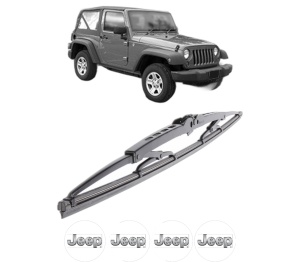 Stergator lamela spate JEEP WRANGLER II (TJ) din 1996 - 2007, pentru luneta auto, Bosch Twin, din cauciuc siliconat rezistent, 4 Stickere Auto JEEP v33510