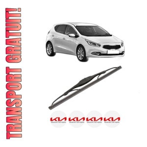 Stergator lamela spate KIA CEE'D (JD) din 2012 - 2018, pentru luneta auto, Valeo Silencio, din cauciuc siliconat rezistent, 4 Stickere Auto KIA