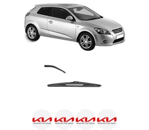 Stergator lamela spate KIA PRO CEE'D (ED) din 2008 - 2013, pentru luneta auto, Valeo Silencio, din cauciuc siliconat rezistent, 4 Stickere Auto KIA v16120