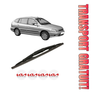 Stergator lamela spate KIA RIO I Hatchback (DC) din 2000 - 2005, pentru luneta auto, Bosch Twin, din cauciuc siliconat rezistent, 4 Stickere Auto KIA