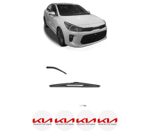 Stergator lamela spate KIA RIO IV (YB, SC, FB) din 2017 - 2023, pentru luneta auto, Valeo Silencio, din cauciuc siliconat rezistent, 4 Stickere Auto KIA v16060