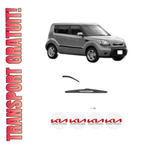 Stergator lamela spate KIA SOUL I (AM) din 2009 - 2014, pentru luneta auto, Valeo Silencio, din cauciuc siliconat rezistent, 4 Stickere Auto KIA