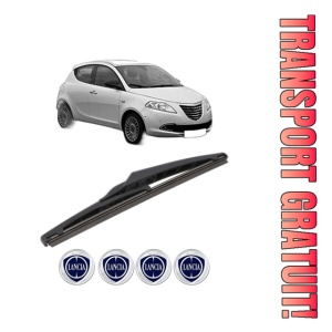 Stergator lamela spate LANCIA YPSILON (312_) din 2011 - 2021, pentru luneta auto, Bosch Twin, din cauciuc siliconat rezistent, 4 Stickere Auto LANCIA