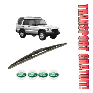 Stergator lamela spate LAND ROVER DISCOVERY III (L319) din 2004 - 2009, pentru luneta auto, Bosch Twin, din cauciuc siliconat rezistent, 4 Stickere Auto LAND ROVER