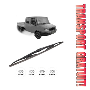 Stergator lamela spate LDV CONVOY Platform/Chassis din 1998 - 2009, pentru luneta auto, Bosch Twin, din cauciuc siliconat rezistent, 4 Stickere Auto LDV