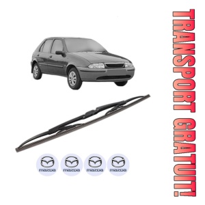 Stergator lamela spate MAZDA 121 III Hatchback Van (JASM, JBSM) din 1996 - 2002, pentru luneta auto, Bosch Twin, din cauciuc siliconat rezistent, 4 Stickere Auto MAZDA
