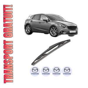 Stergator lamela spate MAZDA 3 (BM, BN) din 2013 - 2019, pentru luneta auto, Valeo Silencio, din cauciuc siliconat rezistent, 4 Stickere Auto MAZDA