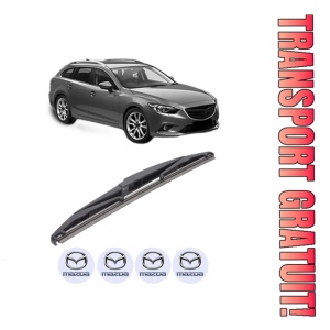 Stergator lamela spate MAZDA 6 Estate (GJ, GL) din 2012 - 2020, pentru luneta auto, Bosch Twin, din cauciuc siliconat rezistent, 4 Stickere Auto MAZDA
