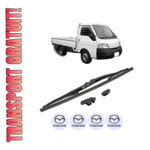 Stergator lamela spate MAZDA E Platform/Chassis (SD1, SL) din 1999 - 2004, pentru luneta auto, Valeo Silencio, din cauciuc siliconat rezistent, 4 Stickere Auto MAZDA
