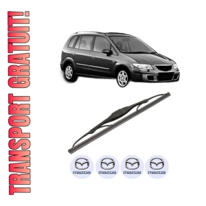 Stergator lamela spate MAZDA PREMACY (CP) din 1999 - 2005, pentru luneta auto, Valeo Silencio, din cauciuc siliconat rezistent, 4 Stickere Auto MAZDA