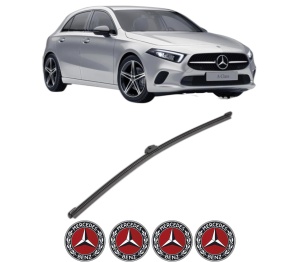 Stergator lamela spate MERCEDES-BENZ A-CLASS (W177) din 2018 - 2019, pentru luneta auto, Valeo Silencio Xtrm, din cauciuc siliconat rezistent, 4 Stickere Auto MERCEDES-BENZ v17980
