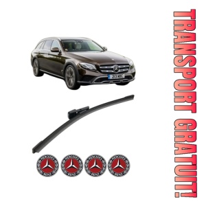 Stergator lamela spate MERCEDES-BENZ E-CLASS All-Terrain (S213) din 2017 - 2023, pentru luneta auto, Bosch Aerotwin, din cauciuc siliconat rezistent, 4 Stickere Auto MERCEDES-BENZ