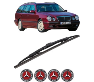 Stergator lamela spate MERCEDES-BENZ E-CLASS T-Model (S210) din 1996 - 2003, pentru luneta auto, Bosch Twin, din cauciuc siliconat rezistent, 4 Stickere Auto MERCEDES-BENZ v30450