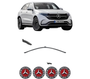Stergator lamela spate MERCEDES-BENZ EQC (N293) din 2019 - 2023, pentru luneta auto, Valeo Silencio, din cauciuc siliconat rezistent, 4 Stickere Auto MERCEDES-BENZ v16480
