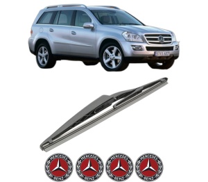 Stergator lamela spate MERCEDES-BENZ GL-CLASS (X164) din 2006 - 2012, pentru luneta auto, Bosch Twin, din cauciuc siliconat rezistent, 4 Stickere Auto MERCEDES-BENZ v28702