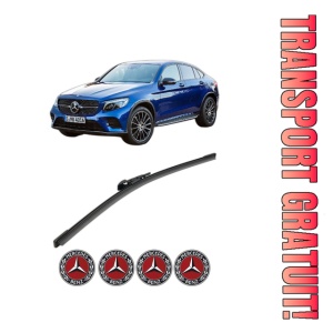 Stergator lamela spate MERCEDES-BENZ GLC Coupe (C253) din 2016 - 2023, pentru luneta auto, Bosch Aerotwin, din cauciuc siliconat rezistent, 4 Stickere Auto MERCEDES-BENZ
