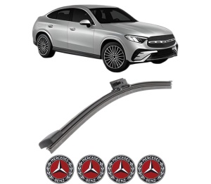 Stergator lamela spate MERCEDES-BENZ GLC Coupe (C254) din 2023, pentru luneta auto, Bosch Aerotwin, din cauciuc siliconat rezistent, 4 Stickere Auto MERCEDES-BENZ v25240