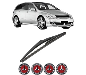 Stergator lamela spate MERCEDES-BENZ R-CLASS (W251, V251) din 2005 - 2014, pentru luneta auto, Valeo Silencio, din cauciuc siliconat rezistent, 4 Stickere Auto MERCEDES-BENZ v19840