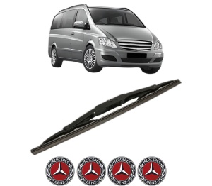 Stergator lamela spate MERCEDES-BENZ VIANO (W639) din 2003 - 2007, pentru luneta auto, Bosch Twin, din cauciuc siliconat rezistent, 4 Stickere Auto MERCEDES-BENZ v31170