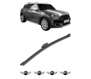 Stergator lamela spate MINI MINI COUNTRYMAN (F60) din 2016 - 2019, pentru luneta auto, Valeo Silencio, din cauciuc siliconat rezistent, 4 Stickere Auto MINI v17260