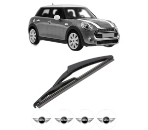 Stergator lamela spate MINI MINI (F55) din 2013 - 2017, pentru luneta auto, Valeo Silencio, din cauciuc siliconat rezistent, 4 Stickere Auto MINI v17140