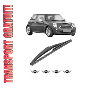 Stergator lamela spate MINI MINI (R50, R53) din 2001 - 2006, pentru luneta auto, Valeo Silencio, din cauciuc siliconat rezistent, 4 Stickere Auto MINI