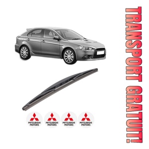Stergator lamela spate MITSUBISHI LANCER VIII Sportback (CX_A) din 2008, pentru luneta auto, Bosch Twin, din cauciuc siliconat rezistent, 4 Stickere Auto MITSUBISHI