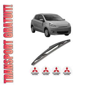 Stergator lamela spate MITSUBISHI MIRAGE / SPACE STAR VI Hatchback (A0_A) din 2012, pentru luneta auto, Valeo Silencio, din cauciuc siliconat rezistent, 4 Stickere Auto MITSUBISHI