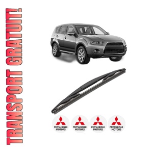 Stergator lamela spate MITSUBISHI OUTLANDER III (GG_W, GF_W, ZJ, ZL, ZK) din 2012 - 2022, pentru luneta auto, Valeo Silencio, din cauciuc siliconat rezistent, 4 Stickere Auto MITSUBISHI