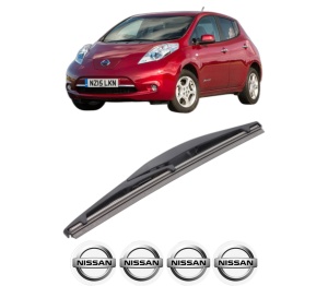 Stergator lamela spate NISSAN LEAF (ZE0) din 2010 - 2017, pentru luneta auto, Bosch Twin, din cauciuc siliconat rezistent, 4 Stickere Auto NISSAN v24205