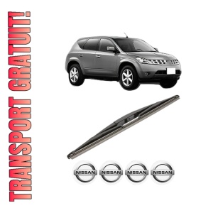 Stergator lamela spate NISSAN MURANO I (Z50) din 2003 - 2008, pentru luneta auto, Valeo Silencio, din cauciuc siliconat rezistent, 4 Stickere Auto NISSAN