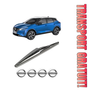 Stergator lamela spate NISSAN QASHQAI III (J12) din 2021, pentru luneta auto, Bosch Twin, din cauciuc siliconat rezistent, 4 Stickere Auto NISSAN