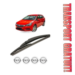 Stergator lamela spate OPEL ASTRA K (B16) din 2015 - 2022, pentru luneta auto, Bosch Twin, din cauciuc siliconat rezistent, 4 Stickere Auto OPEL