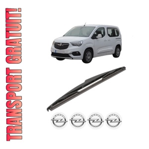 Stergator lamela spate OPEL COMBO E Tour / Life (K9) din 2018 - 2023, pentru luneta auto, Valeo Silencio, din cauciuc siliconat rezistent, 4 Stickere Auto OPEL