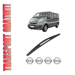 Stergator lamela spate OPEL VIVARO A Bus (X83) din 2001 - 2014, pentru luneta auto, Valeo Silencio, din cauciuc siliconat rezistent, 4 Stickere Auto OPEL